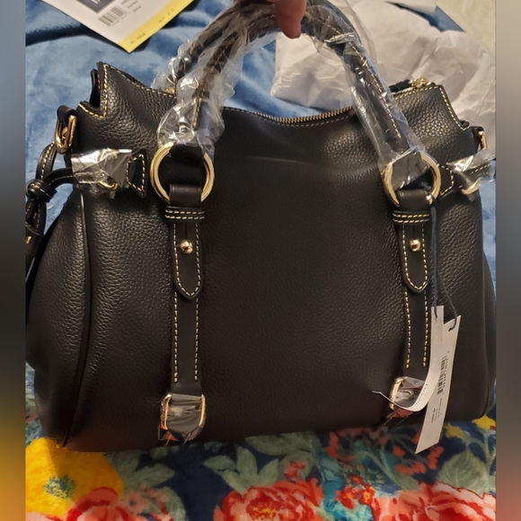 New Dooney & Bourke Black Leather Satchel - Picture 12 of 14